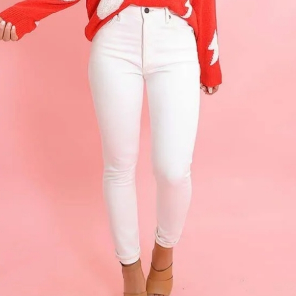 Agolde Nico High Rise Slim Fit White Jean Untitled - Picture 5 of 14